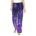 thumbnail image 1 of Fotbe Purple Bubble Abstract Art Pantalones de Pijama para Mujer, Pantalones de Dormir, Pantalones Pj con Cordón y Bolsillos-3X-Large, 1 of 6