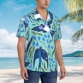 thumbnail image 6 of Uemuo Flying Swallows Printed Regular Fit Short Sleeve Casual Hawaiian Shirt for Men,Aloha shirt,Tropical shirt,Floral print shirt,Vacation Beach shirt-XX-Large, 6 of 9