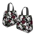 thumbnail image 2 of Pioneer Flower Floral Print Pattern Insulated Lunch Bag for Women & Adults,Large Portable Soft Cooler Lunch Bag,Thermal Food Storage Tote with Pearl Cotton,8.66L,8.75x5.75x9.5 Inch, 2 of 6