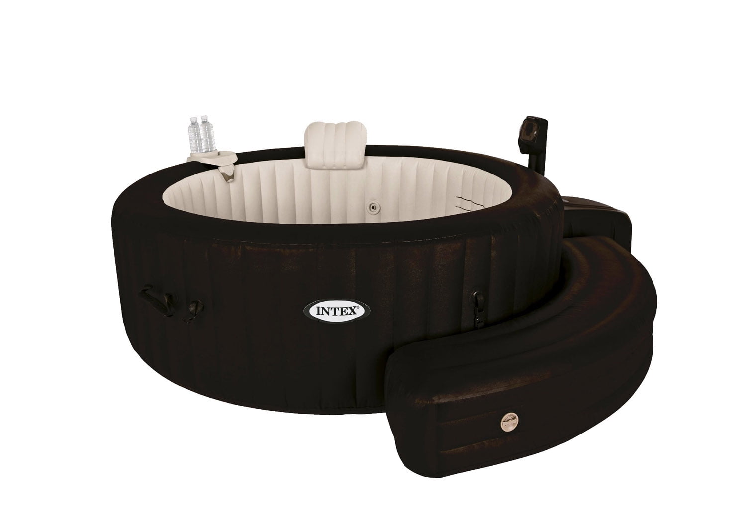 Intex PureSpa 4 Person Inflatable Bubble Jet Portable Hot Tub with Bench Add On by Intex