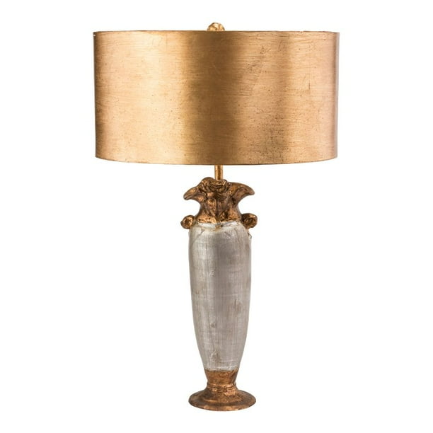 Lucas Mckearn Bienville Transitional Resin Table Lamp In Gold Silver Leaf Com Lucas Mckearn Bienville Transitional, Luca Floor Lamp Charcoal Industrial Design