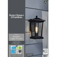 thumbnail image 4 of Better Homes &Gardens Outdoor Wall Mount Lantern Light, 1-Light LED Bulb, Matte Black Seeded Glass, 4 of 9
