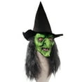 thumbnail image 3 of Cubierta De Cara De Bruja Con Cabello Y Sombrero Cubierta De Cara De Bruja Vieja De Látex Fiesta De Halloween Disfraz De Bruja Aterradora Accesorios De Vestir, 3 of 8