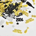 thumbnail image 3 of 1 Set 2024 Happy New Year Confetti Elegant Black Golden Silver Color Confetti for Parties Holiday, 3 of 4