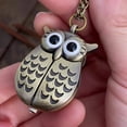 thumbnail image 7 of New Bronze Owl Creative Pocket Watch Retro Popular Display Quartz Pocket Watch Pendant Clock Men Women Chain Gift (Bronze), 7 of 7