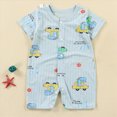 thumbnail image 4 of Gerichy Romper, Baby Boy Girl Solid Breathable Cotton Jumpsuit Summer Clothes 0 3 6 12 18 24 Months Boys Girls Round Neck Short Sleeve Rompers, 4 of 4