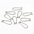thumbnail image 4 of 50pcs Bronze Plated Brass Hoop Earrings Findings Kidney Ear Wires Making Findings Lead Free Cadmium Free and Nickel Free 20~21 Gauge 33x14x0.7~0.8mm, 4 of 4