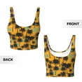 thumbnail image 3 of Sikiie Hawaii Palms Print Strappy Sports Bra for Women Padded Push Up Sports Bra Athletic Running Sports Bra Workout Bra Yoga Bra, 3 of 5