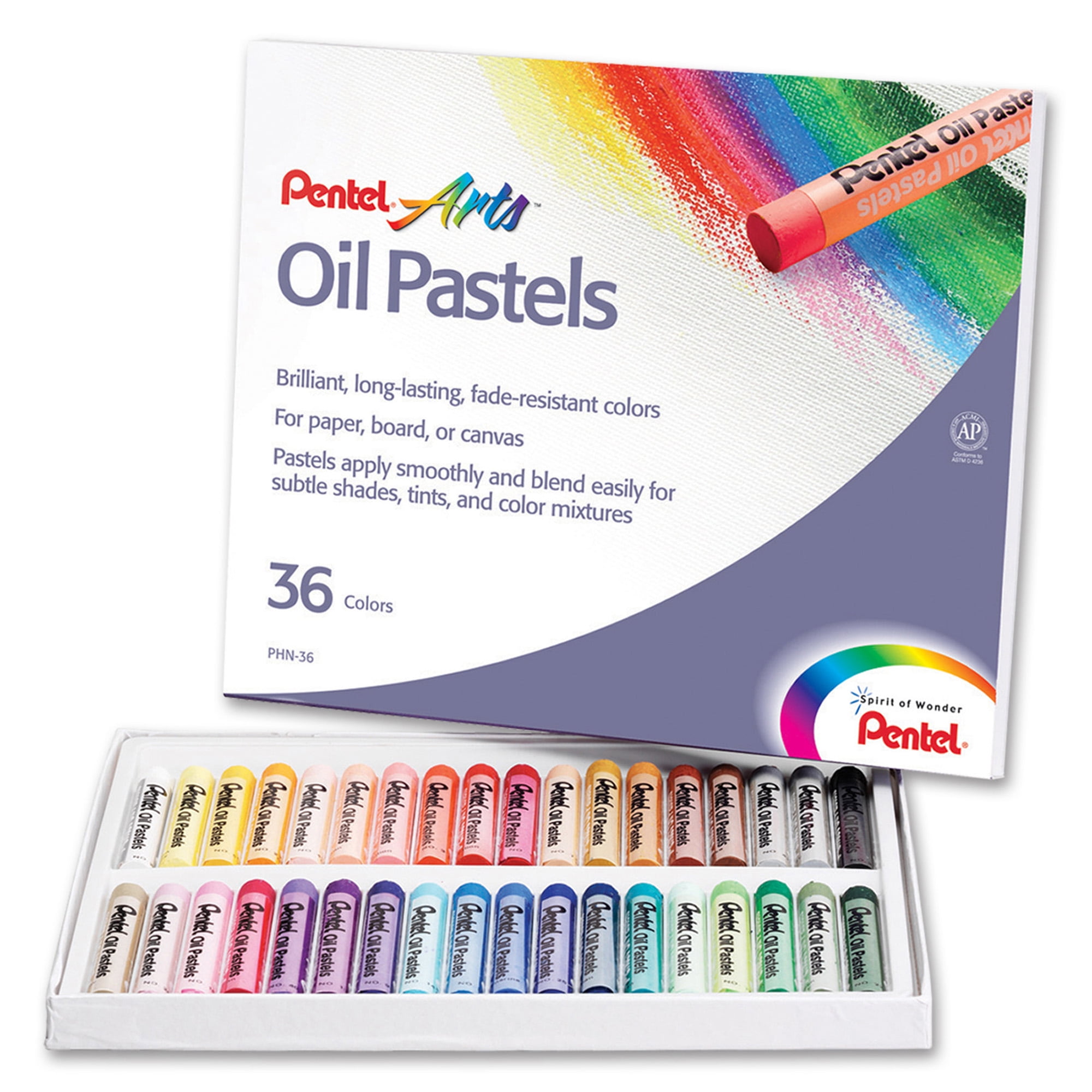 Pentel® Arts™ Oil Pastels, 36 Per Box, 6 Boxes