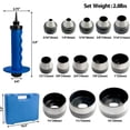 thumbnail image 2 of Hole Punch Set 14pcs Hollow Punch Kit Gasket Punch Set Gasket Cutter Foam Leather Punches Tools 3/16 Inch to 1-3/8 Inch, 2 of 3