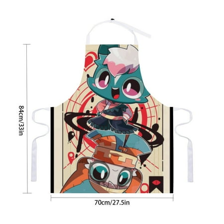

Cult of the Lamb apron with pockets and waterproof style designed for adults as a kitchen cooking apron adjustable chef apron for drawing and crafts，for 33 x 28 .