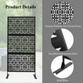 thumbnail image 5 of Freestanding Metal Privacy Panel for Deck Indoor/Outdoor Black Decorative Privacy Screen 74.8"x35.4", 5 of 7