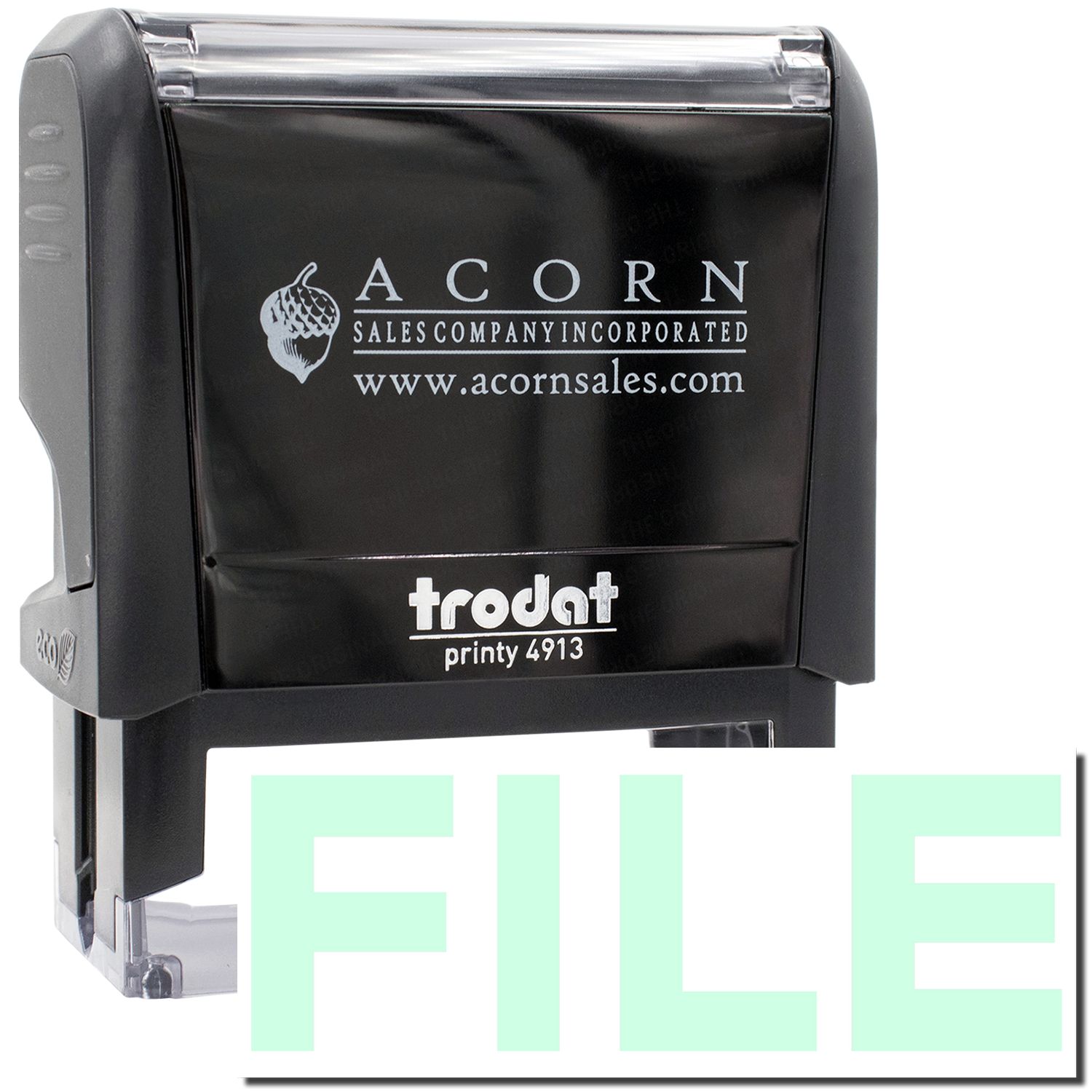 File Ink Stamp Large Self-Inking Bold File Stamp, Trodat Printy 4913, Press and Print ...