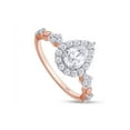 thumbnail image 2 of AFFY 18K Rose Gold Plated Sterling Silver 1.20CT Moissanite Diamond Halo Teardrop Engagement Ring-10.5, 2 of 5