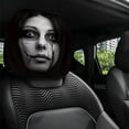 thumbnail image 5 of 2 Pack Car Headrest Covers, Ghost Face Headrest Covers, Soft Fabric with Funny Cartoon Print, Stretchy Seat Headrest Protector for Auto Interior Decoration, Style F, 5 of 5