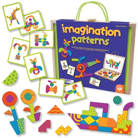 UPC: 0736970682105 | MindWare Imagination Patterns – Magnetic Play with Patterned Shapes – Ages 3+