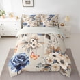 thumbnail image 2 of Manfei Adults Female Girls Floral Rose Butterflies Twin Bedding Sets 7-Piece,Spring Garden Bedding Comforter Set Microfiber,Vintage Aesthetics Breathable Sheet Sets,Super Cozy Room Decor,Reversible, 2 of 8