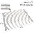 thumbnail image 2 of Roll Up Dish Drying Rack, Over the Sink Dish Drying Rack Multipurpose Portable Dish Rack Foldable Stainless Steel Sink Rack 17''x13 Gray, 2 of 7