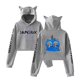 thumbnail image 1 of Sudadera corta con capucha y orejas de gato de Demon Hunters KPop, estilo grupo femenino, bonita sudadera corta con capucha y corte holgado., 1 of 5