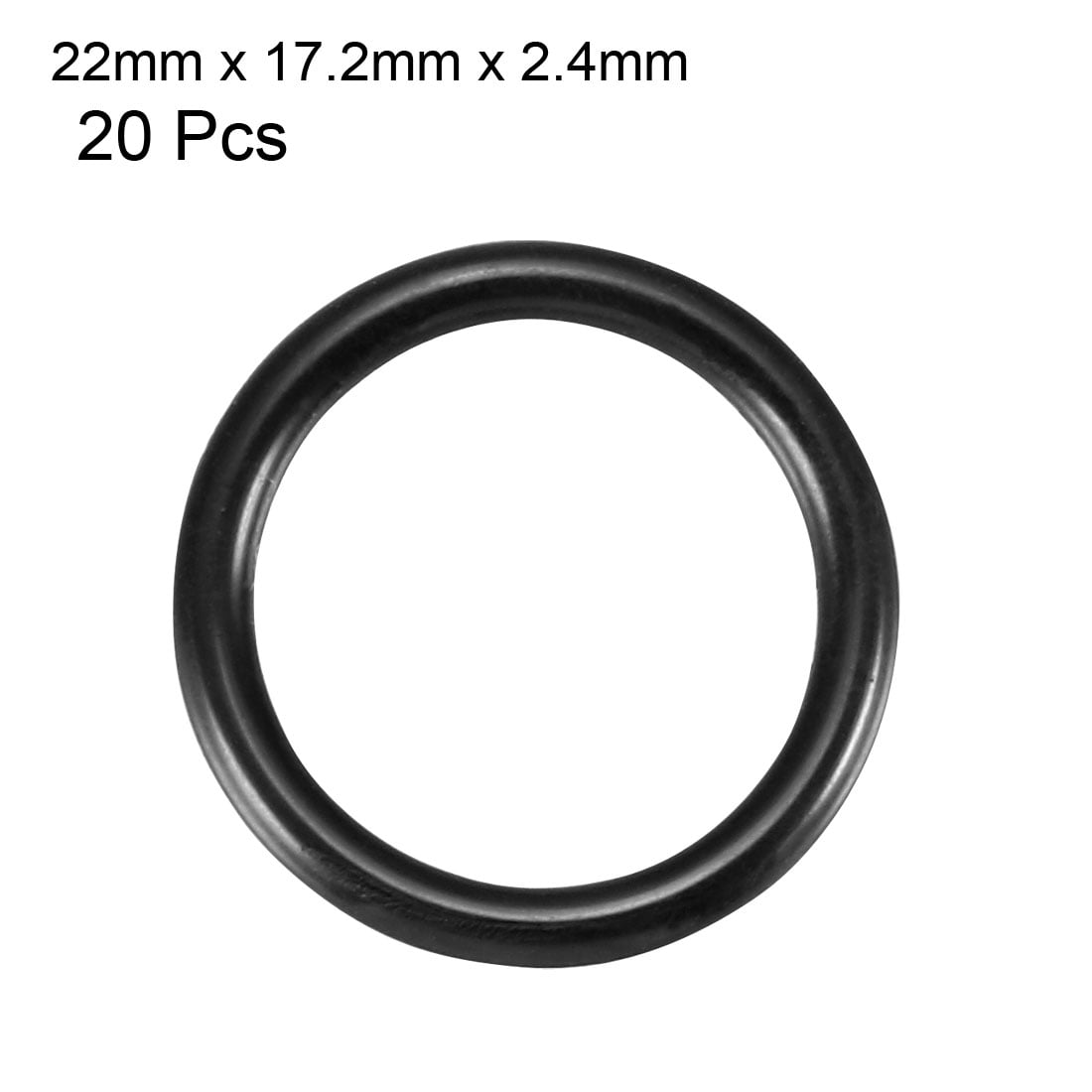30 Pcs Black 22mm x 2.4mm Oil Resistant Sealing Ring O-shape NBR Rubber Grommet 