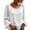White, variant on Admvng Top for Women Linen Cotton Long Sleeve Casual Round Neck Pullover Blouse