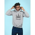 thumbnail image 2 of Chicaco Cityscape Hoodie Men -Image by Shutterstock, Male XX-Large, 2 of 4