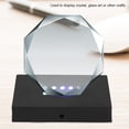 thumbnail image 3 of LED Light Stand Base, Square Shape Durable In Use Lightweight  Glass Art Base Holder LED  Display, For Bedroom Home, 3 of 8