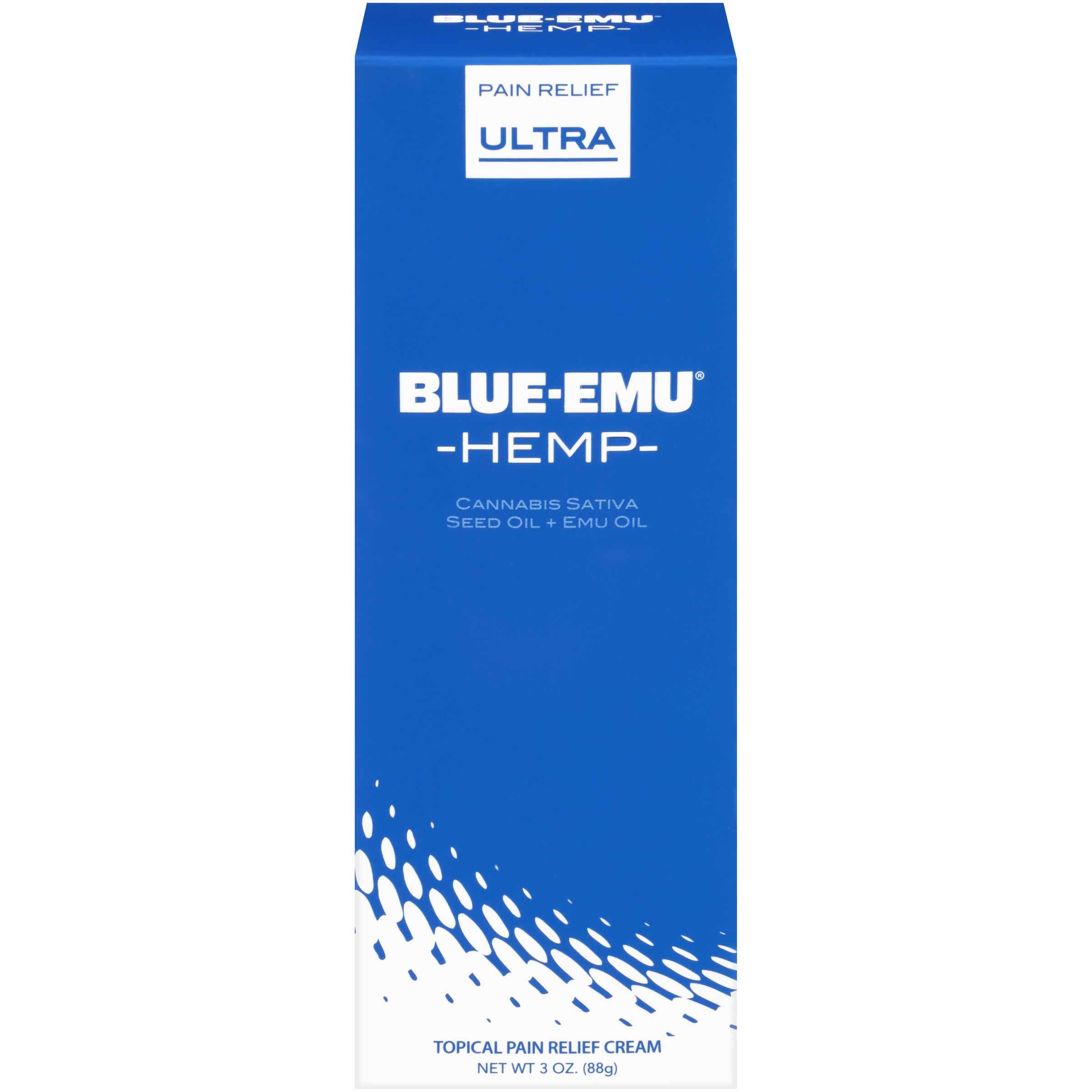 Blue-Emu Ultra Hemp Pain Relief Cream for Arthritis, 10% Trolamine Salicylate, 3 oz