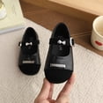 thumbnail image 2 of Viluyesy Girls' Spring Summer Patent Color-Block Flats - Soft Low-Heel Princess Dress Shoes Black Size 11, 2 of 7