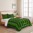 thumbnail image 5 of Quilts Full Size Bedding Set, Green Football Field Lightweight Quilted Comforter, Modern Balls Sport Games Match Soft Reversible Bedspread Coverlet with Pillow Covers for All Season, 78" x 90", 5 of 9