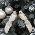 thumbnail image 4 of PONPRNGY 2Pcs Glitter Birds Gold Artificial Foam Feather Birds Clip on Christmas Tree Ornaments Wedding Home Wreath Decoration, 4 of 6