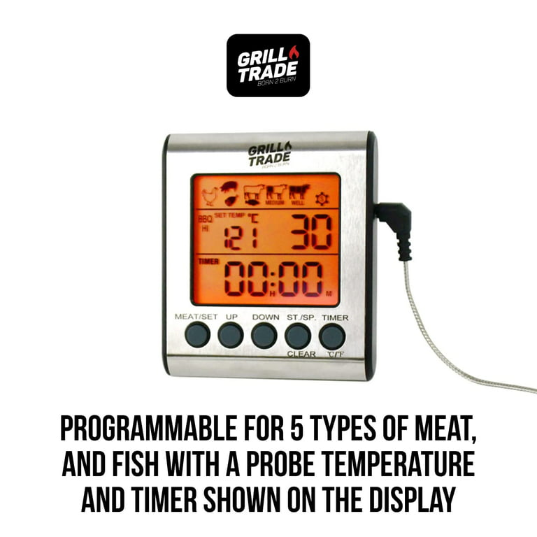 Instant Digital Meat Thermometer With Probe - Electric Meat Temperature  Probe