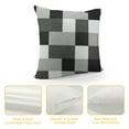 thumbnail image 4 of Nawypu  - Pack of  Pillow Cases, 100% Washed Pillowcases, Buffalo Check Gingham Plaid Geometric Checker in White Black Gray (King Size, ), 4 of 5