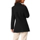 thumbnail image 3 of Abrigo de invierno para mujer, peacoat de manga larga, doble botonadura, color negro, 3 of 5