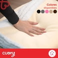 thumbnail image 4 of Cobija Súper Suave Cobertor Frazada Sherpa Ligera Matrimonial Beige, 4 of 6