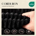 thumbnail image 5 of Boneless Couches for Living Room, Lofka 105" L-Shaped Modular Sectional Sofa with Chaise, Corduroy Fluffy Couch with Deep Seat and Side Pockets, Flexible Module Combination, No Assembly, Black, 5 of 14