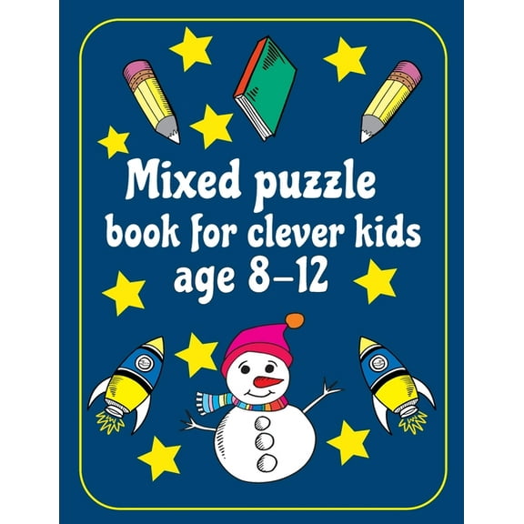 Mixed Puzzle Book for Kids Ages 8-12: kids activity book Word search, Sudoku, Mazes, Brain Training Puzzles For Kids, with Solutions, (Paperback)