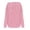 Pink, variant on Roundneck Sweatshirts Long Sleeve Shirts Tops for Women Solid Color off Shoulder Loose Casual Basic Pullover