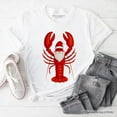 thumbnail image 6 of Santa Claws Lobster T-Shirt, Funny Pun Coastal Christmas Holiday Tee, 6 of 6