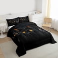 thumbnail image 3 of jejeloiu Black Animal Cat Queen Comforter Set,Cartoon Kitten Bedding Comforter Set For Teens Reversible 3-Piece, 3 of 8