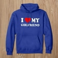 thumbnail image 2 of Tiweut Women Hoodies I Love My Girlfriend Hoodie Sweatshirt Valentine's Day gift Merch,Blue,XL, 2 of 3
