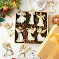 thumbnail image 6 of 2D 12 Piece Set Of Victorian Style Angel Wooden Decorations, Traditional Holiday Home Window Hanging Ornaments, 12 Piece Angel Hanging Decorations For Home Window And Wall Decor, 6 of 7