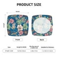 thumbnail image 5 of Honeii Colorful Flowers Print Square Cushion Cover with Elastic Band & Ties,Sofa Cushion Covers,Furniture Protector for Living Room,Washable Sofa Seat Slipcover-Two Pieces, 5 of 7