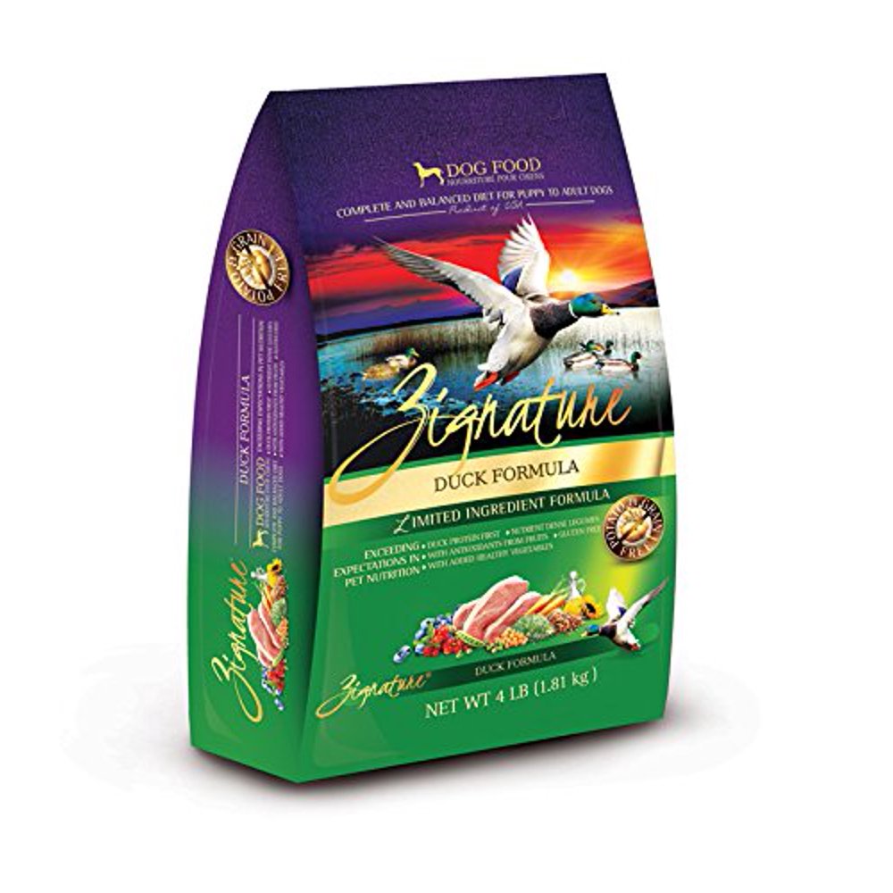 Zignature Duck Formula Dry Dog Food, 4 Lb