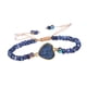 thumbnail image 3 of Pulsera con cuentas de piedra, regalo novedoso, brazalete trenzado ajustable para Acción de , compromiso, fiesta en playa, inauguración de con corazón, 3 of 8