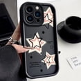 thumbnail image 2 of Bonita funda de silicona con estrellas rosas para iPhone 16, 15, 14 Pro Max, 13, 12, 11 Pro Max, X, XS, XR, 7, 8, 15, 14 Plus, SE 2020, a prueba de golpes, 2 of 5