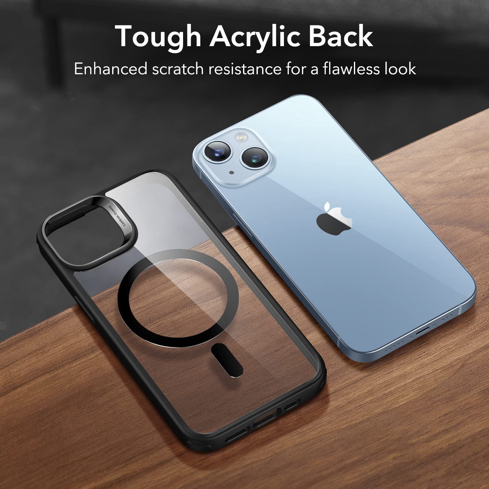 Esr For 14 /iphone 13 Case  Compatible With Magsafe Shockproof Military-grade Protection Magnetic Phone 14/13 Classic Hybrid (halolock) Clear Black