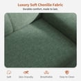 thumbnail image 4 of Modular Storage Ottoman for Sectional Sofa Chenille Upholstered Footrest Stool for Living Room Green, 4 of 9