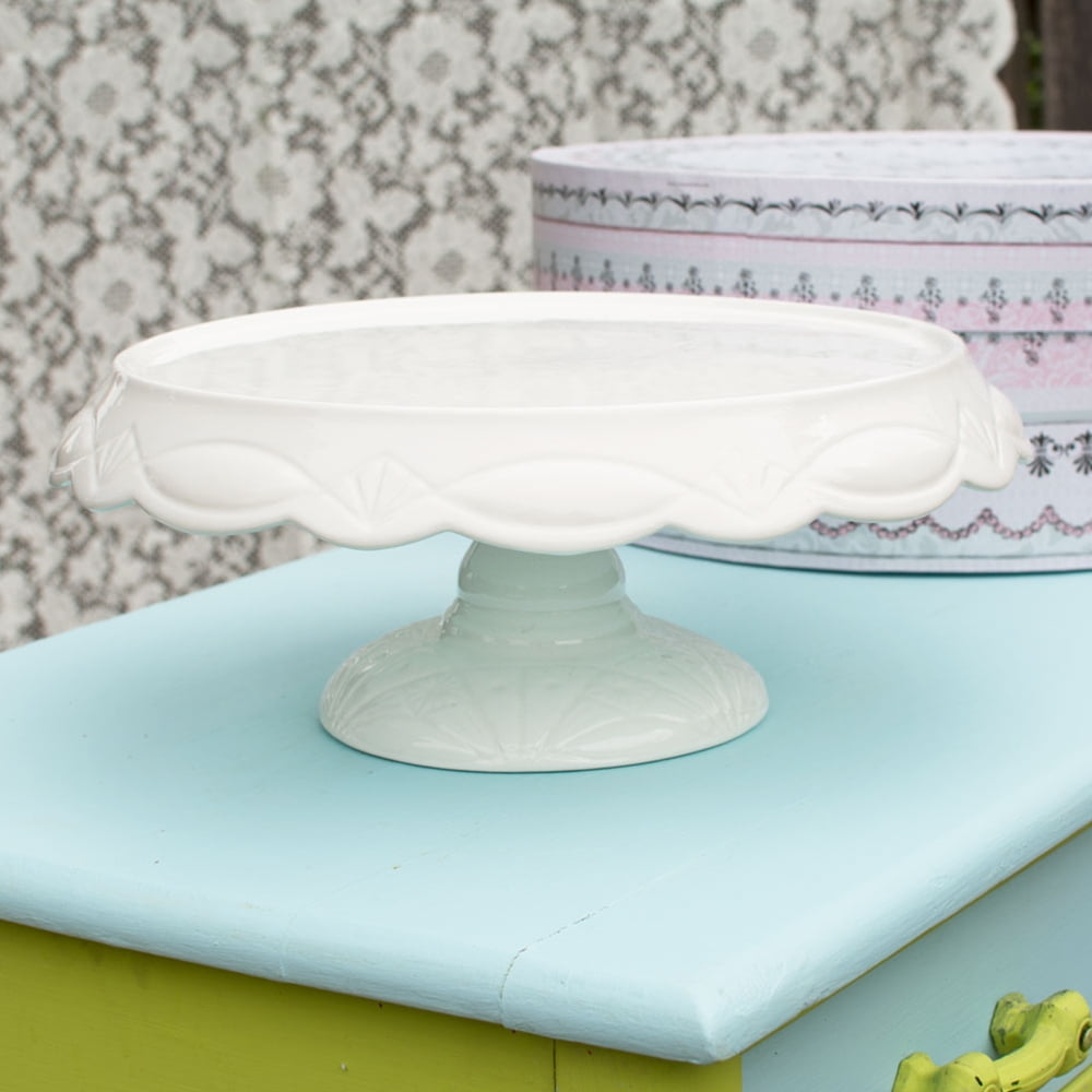Cake & Candy Displays Cake Stand Large Embossed Pedestal 11.5in Round