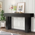 thumbnail image 5 of Haverchair 63" Long Entryway Console Table, Wooden Farmhouse Sofa Behind Couch Table with Thickened Base, Large Industrial Hallway Accent Furniture for Living Room, Entrance, Foyer, Hallway, 5 of 8